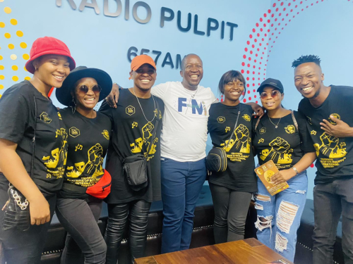 Radio Pulpit Interview, Tshwane Gospel Choir Pretoria. IMPRA executive (Mr Dodo Monamodi) delivering an interview at Radio Pulpit.