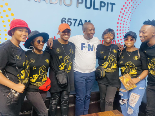 Radio Pulpit Interview, Tshwane Gospel Choir Pretoria. IMPRA executive (Mr Dodo Monamodi) delivering an interview at Radio Pulpit.